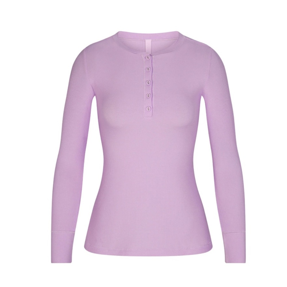 SKIMS Long Sleeve Henley Top